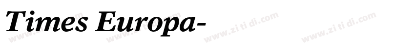 Times Europa字体转换